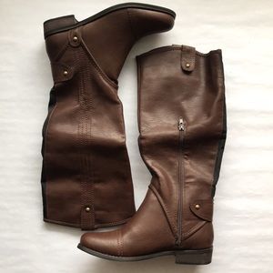 Brown Knee High Riding Boots, Dolce by Mojo moxy Renegade